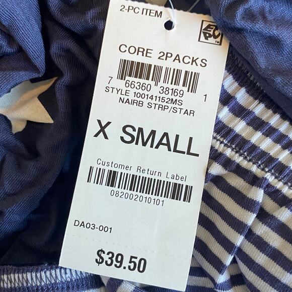 NEW JENNI INTIMATES BUNDLE OF TWO Pajama Shorts Blue Size XS Loungewear - Picture 4 of 5